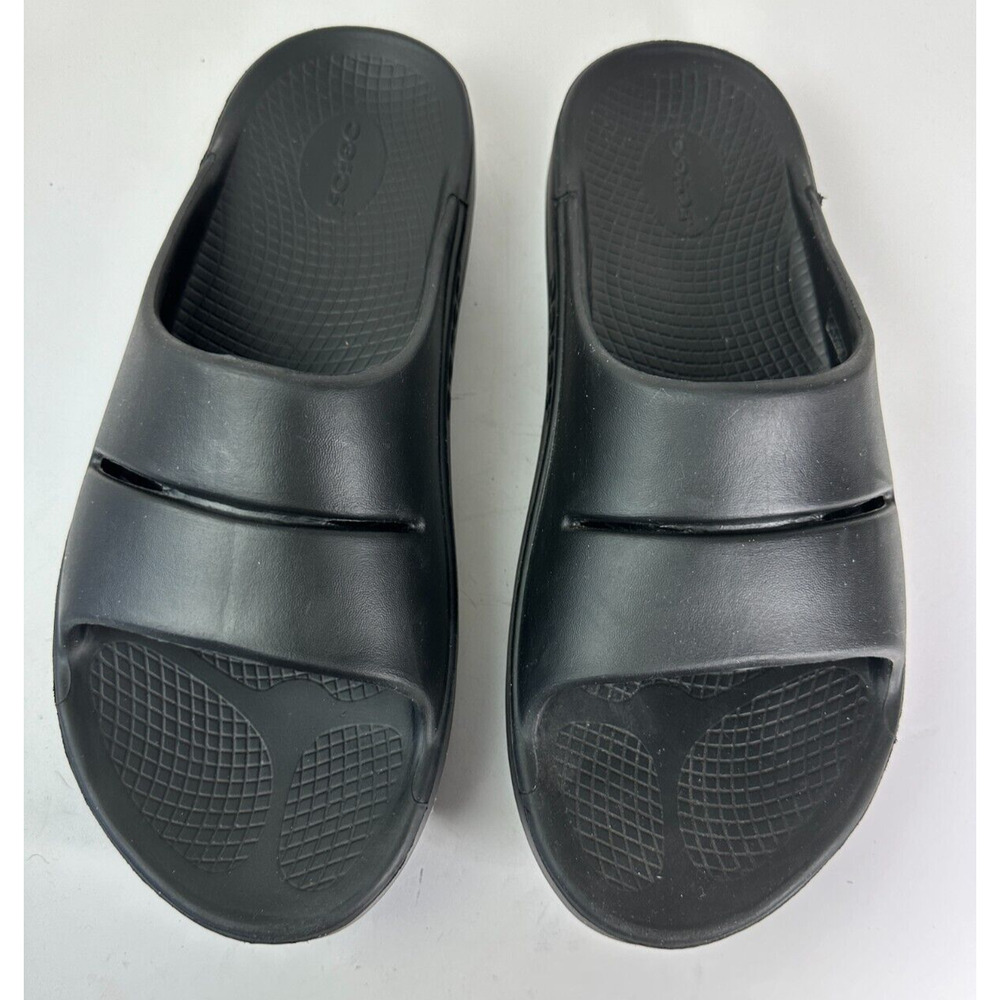 OOFOS OOahh Recovery Slides Black Slip On Sandals Mens Size 11 Women’s 13 Unisex - Picture 11 of 11